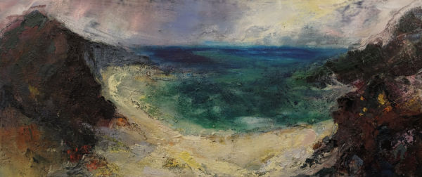 Cove at the Back of the Ocean. oil on canvas, 122 x 51 cm. 2017