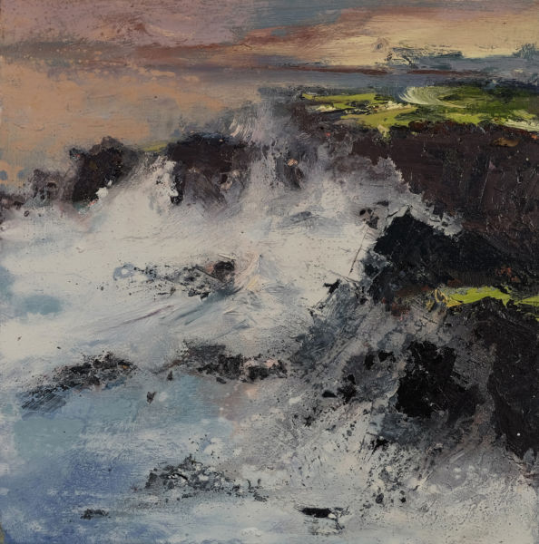 Waves. Oil on canvas, 50 x 50 cm. SOLD